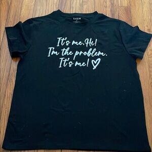 SHEIN Black Graphic Tee "It's Me, Hi..."